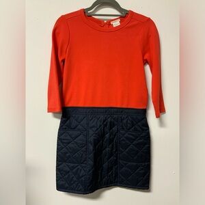 Crew cuts (14) red & navy quilt dress